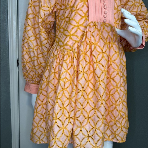 Roill Women A-Line Lace Loose. Baroque Button Down Long Sleeve Dressss.  #119 - Picture 5 of 14